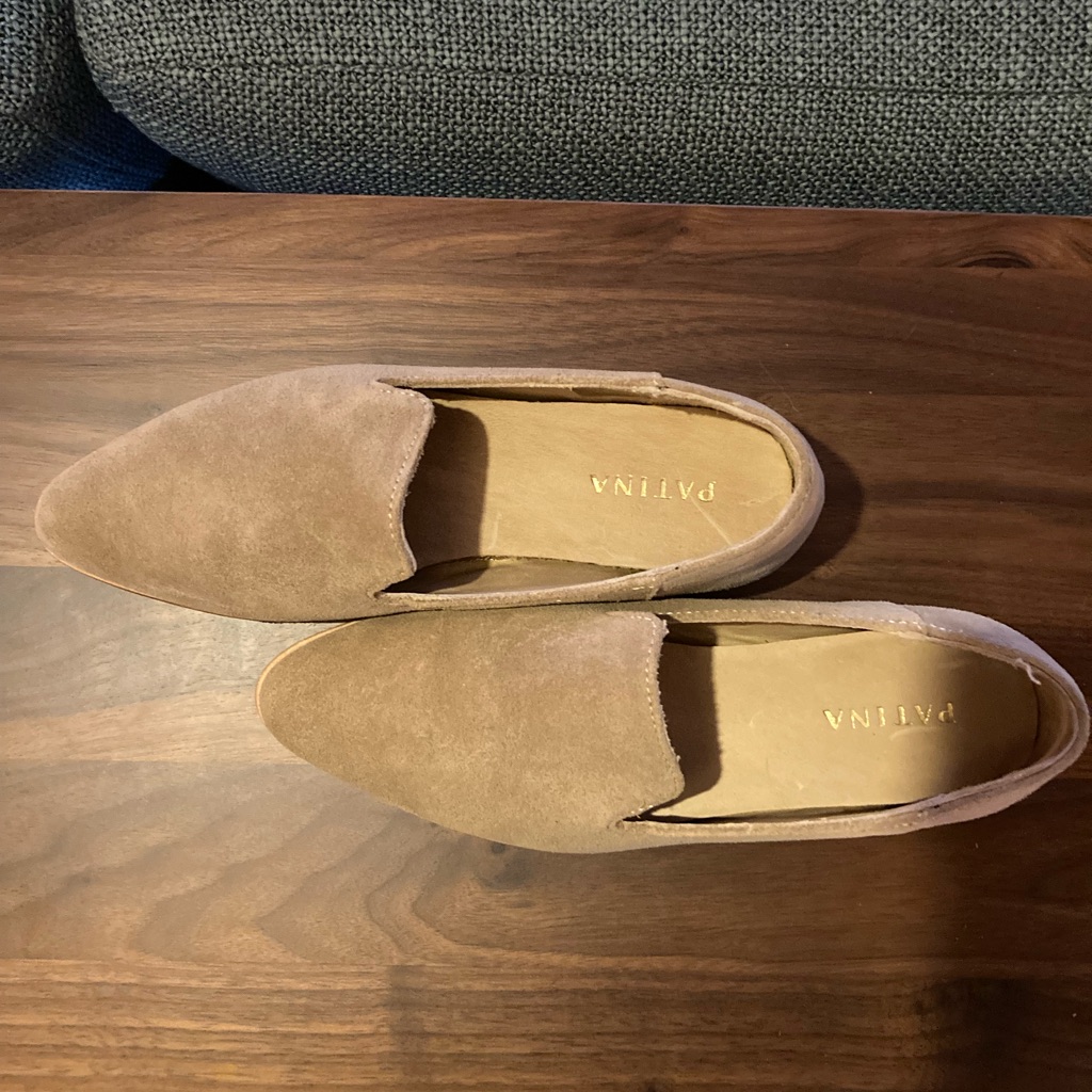 Pointed Toe Suede Loafers.